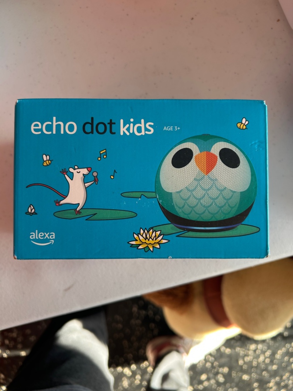 Amazon Echo Dot Kids Owl Design - Teal and Orange Accent